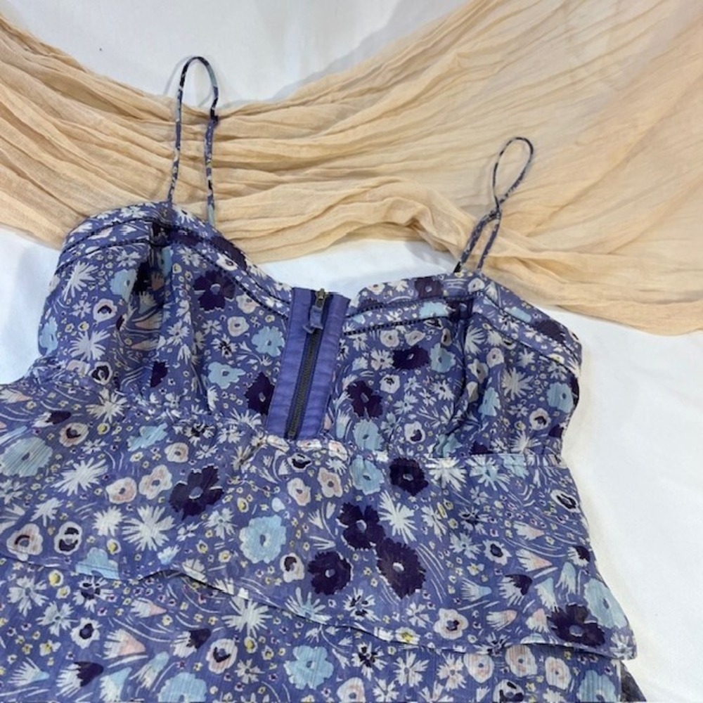 American Eagle Youth Strappy Purple Floral Dress Size XS - Picture 3 of 9